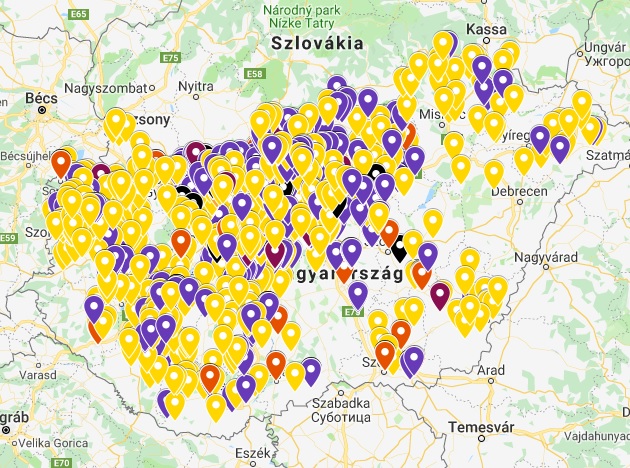 Magyarország kastélyai térképen